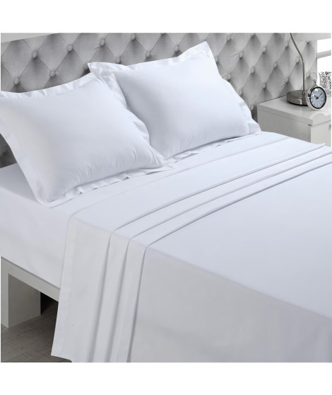 Vision - Drap plat Blanc - 270x300cm - 100% coton