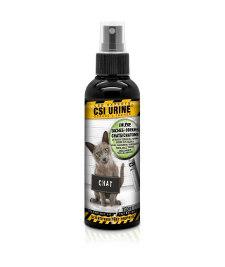 Spray - CSI URINE - Chat/Chaton 150ML - Élimine odeurs, contrôle des odeurs, micro-organismes & enzymes naturels