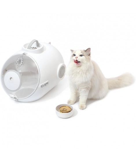 Caisse de transport - M PETS - SUBMARINE - 2 roues - Sac a dos/chariot - 6 kg max - Blanc