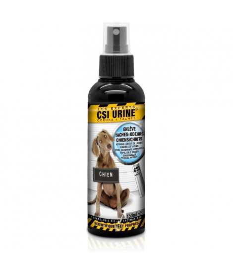 Spray - CSI URINE - Chien/Chiot 150ML - Élimine odeurs, contrôle des odeurs, micro-organismes & enzymes naturels