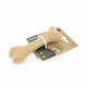 Os en caoutchouc - M PETS - GREENBO - Naturel S - 11,5 x 3,5 x 2,5 cm - Durable - Hygiene dentaire