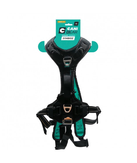 Harnais pour chien - SYMBIOZ - XS - Noir / Bleu