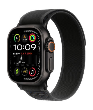 Apple Watch Ultra 2 GPS + Cellular - 49mm - Boîtier Black Titanium - Bracelet Black Trail Loop - M/L