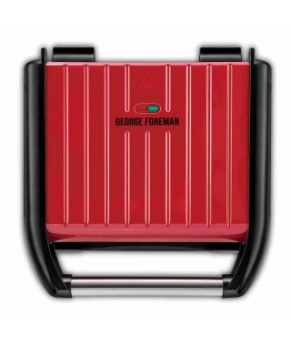 Grill familial - GEORGE FOREMAN - Steel Family Grill - 25040-56/GF - 1650 W - 5 portions - Rouge