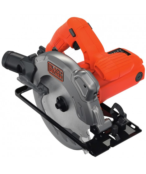 Scie Circulaire Filaire BLACK+DECKER CS1250LA-QS - Visée Laser et Guide de Coupe - 1250 W - 2 Lames incluses