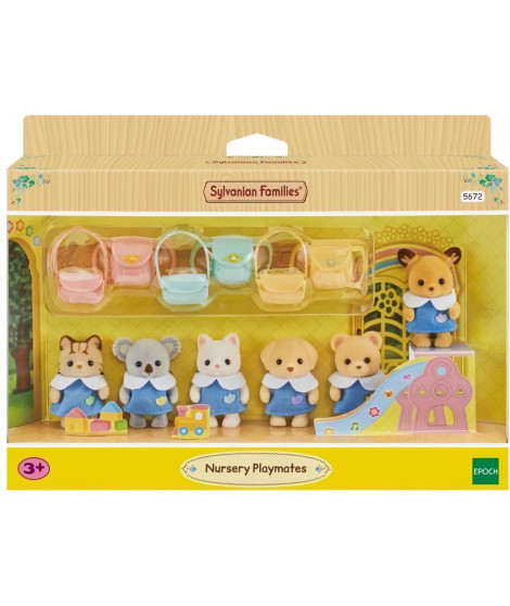 Les copains de la creche - SYLVANIAN FAMILIES - 5672 - Coffret 6 figurines bébés avec accessoires