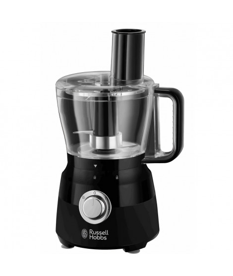 Robot Multifonction - RUSSELL HOBBS - Matte Black 24732-56 - 600 W - Bol 2,5 L - Lames inox - Disque réversible - Noir mat
