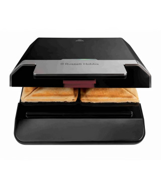 Croque-monsieur - RUSSELL HOBBS - 26800-56 - 750 W - Chauffage rapide : 108 s - Anti-adhésif - Noir / Acier