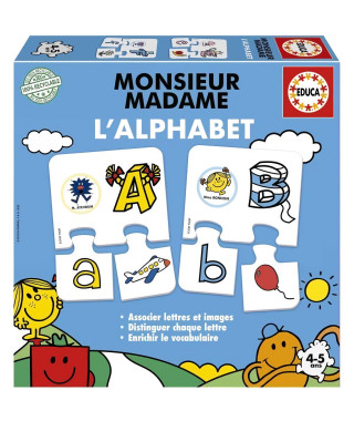Jeu d'apprentissage - EDUCA - Monsieur Madame - Alphabet