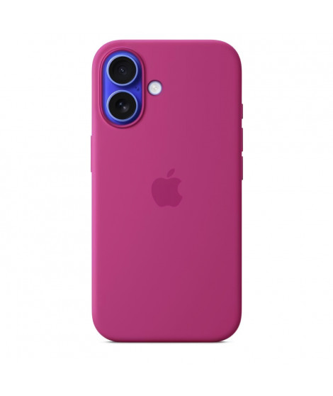 APPLE iPhone 16 - Coque en silicone avec MagSafe - Fuchsia