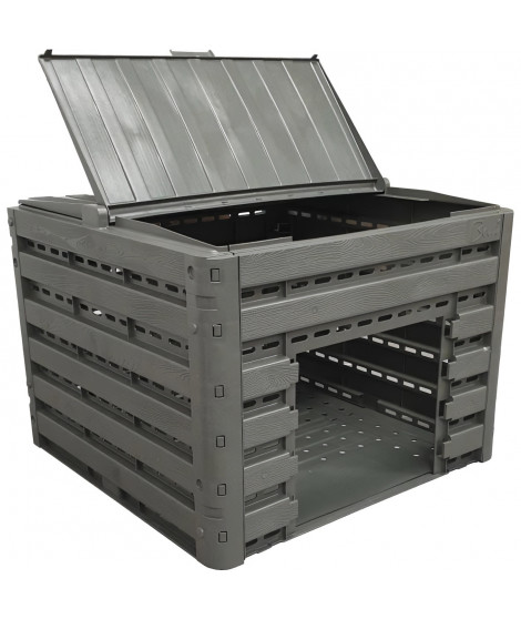 Composteur BELLI Compost'wood 400 L Taupe - Jardinage écologique