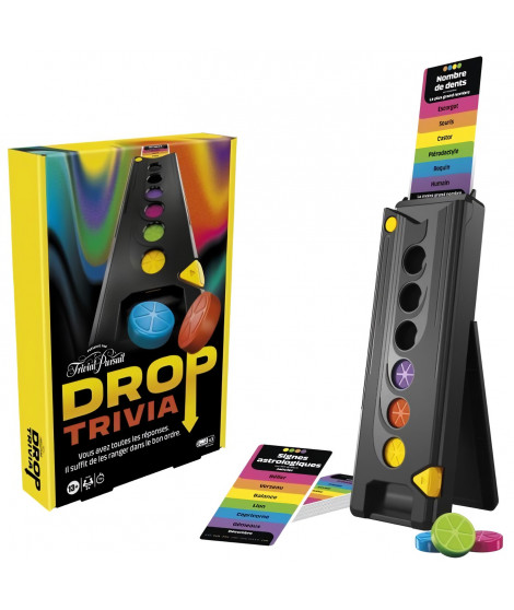 Drop Trivia, jeu de groupe électronique avec voix et sons, Des 13 ans, 2 joueurs ou +, 15 min, inspiré de Trivial Pursuit, Ha…