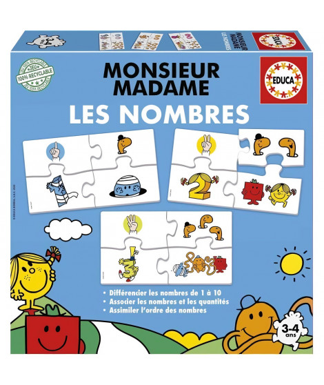 Jeu d'apprentissage - EDUCA - Monsieur Madame - Les Nombres