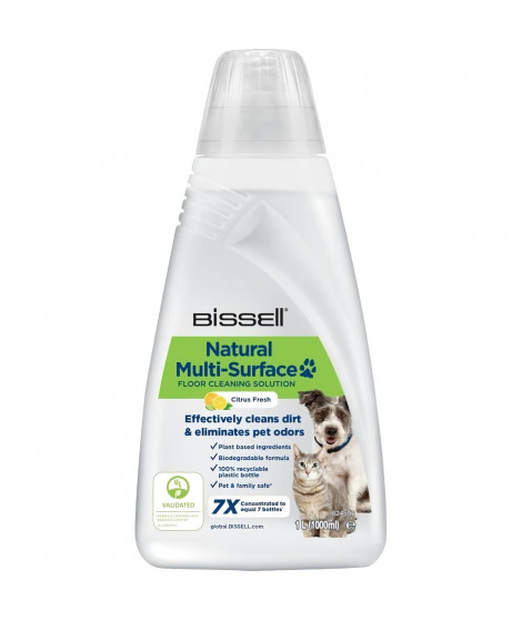 Nettoyant pour sols avec formule Naturelle - BISSELL - B3122 Crosswave - 1L, Spécial Animaux, Nettoyage Multi-Surfaces