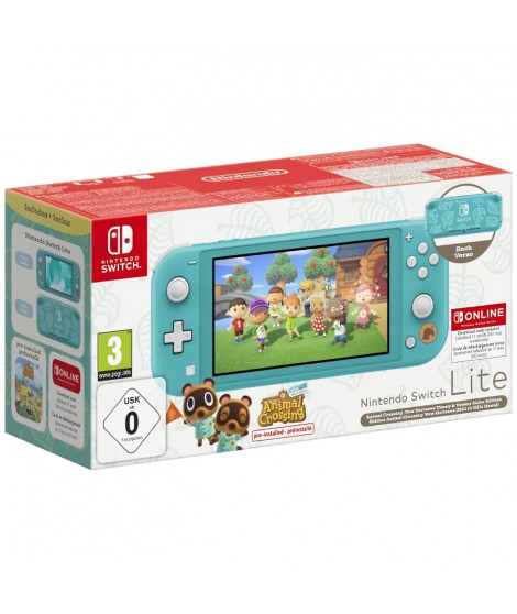 Console portable Nintendo Switch Lite  Édition Limitée Méli & Mélo Hawai + Animal Crossing: New Horizons (Pré-installé)