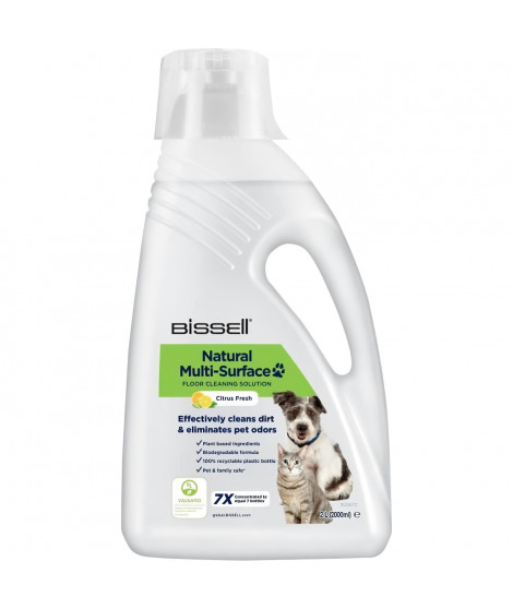 Nettoyant pour sols avec formule Naturelle - BISSELL - B31221 Crosswave - 2L, Spécial Animaux, Nettoyage Multi-Surfaces