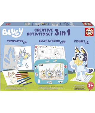 Set créatif - EDUCA - Décoration et modelage des personnages Bluey - 3 activités des 3 ans