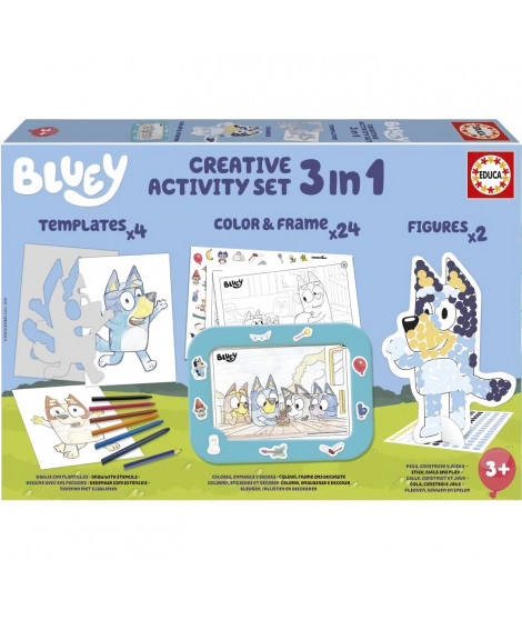 Set créatif - EDUCA - Décoration et modelage des personnages Bluey - 3 activités des 3 ans