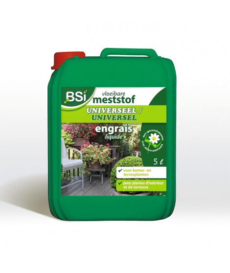BSI - Engrais Universel - Pour Plantes d'Intérieur Et d'Extérieur - Avec Oligo-éléments - Santé et Floraison - 5L - UAB