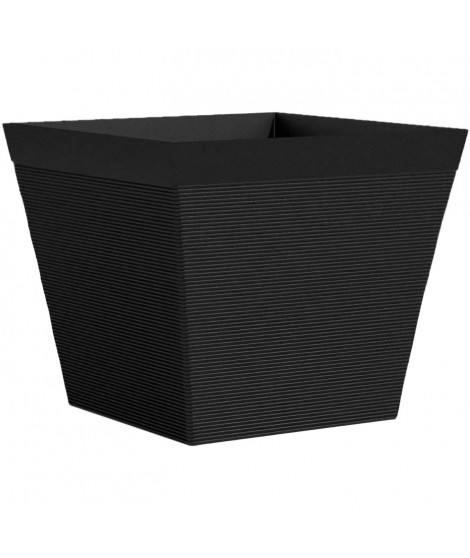 Pot carré - GARDEN ID - Green Care Impact Noir-Anth - 29 x 26 cm - Garanti 10ans - 100% recyclé - UV/gel résistant