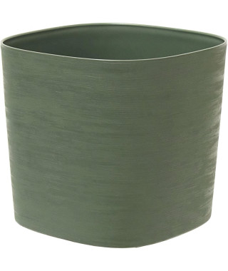 Pot avec réserve d'eau - GARDEN ID Respect - Vert-de-gris 20 x 20 cm - 100% déchets ménagers - 100% recyclable - Surface stru…