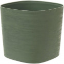 Pot avec réserve d'eau - GARDEN ID Respect - Vert-de-gris 20 x 20 cm - 100% déchets ménagers - 100% recyclable - Surface stru…