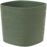 Pot avec réserve d'eau - GARDEN ID Respect - Vert-de-gris 20 x 20 cm - 100% déchets ménagers - 100% recyclable - Surface stru…