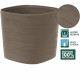 Pot avec réserve d'eau - GARDEN ID Respect - Taupe 25 x 25 cm - 100% déchets ménagers - 100% recyclable - Surface structurée.