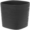 Pot avec réserve d'eau - GARDEN ID Respect - Noir-Anth 25 x 25 cm - 100% déchets ménagers - 100% recyclable - Surface structu…