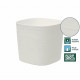 Pot avec réserve d'eau - GARDEN ID Respect - Blanc 40 x 40 cm - 100% déchets ménagers - 100% recyclable - Surface structurée.