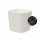 Pot avec réserve d'eau - GARDEN ID Respect - Blanc 40 x 40 cm - 100% déchets ménagers - 100% recyclable - Surface structurée.