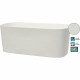 Jardiniere avec réserve d'eau - GARDEN ID Respect - Blanc 50 x 17 cm - 100% déchets ménagers - 100% recyclable - Surface stru…