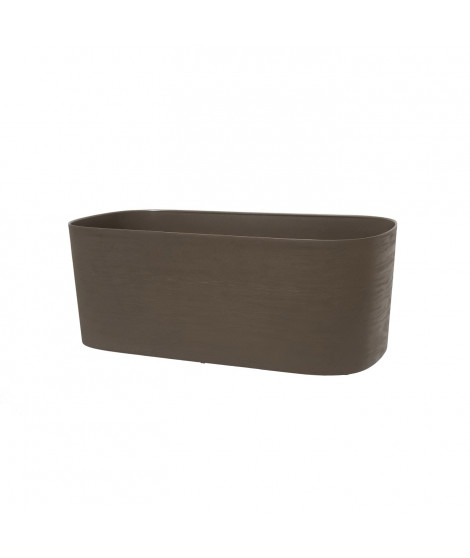 Jardiniere avec réserve d'eau - GARDEN ID Respect - Taupe 50 x 17 cm - 100% déchets ménagers - 100% recyclable - Surface stru…