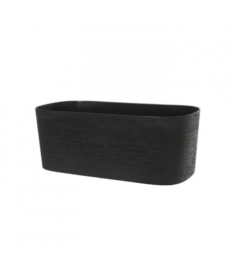 Jardiniere + réserve eau - GARDEN ID Respect - Noir-Anth 50 x 17 cm - 100% déchets ménagers - 100% recyclable - Surface struc…