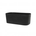 Jardiniere + réserve eau - GARDEN ID Respect - Noir-Anth 50 x 17 cm - 100% déchets ménagers - 100% recyclable - Surface struc…