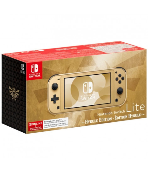Console portable Nintendo Switch Lite  Édition Limitée Hyrule + 12 mois d'abonnement NSO avec Pack Additionel (Code)