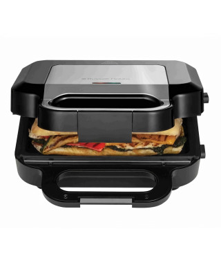 Appareil a sandwich 3 en 1 - RUSSELL HOBBS - 26810-56 - 750 W - 3 plaques amovibles - Noir mat / Acier