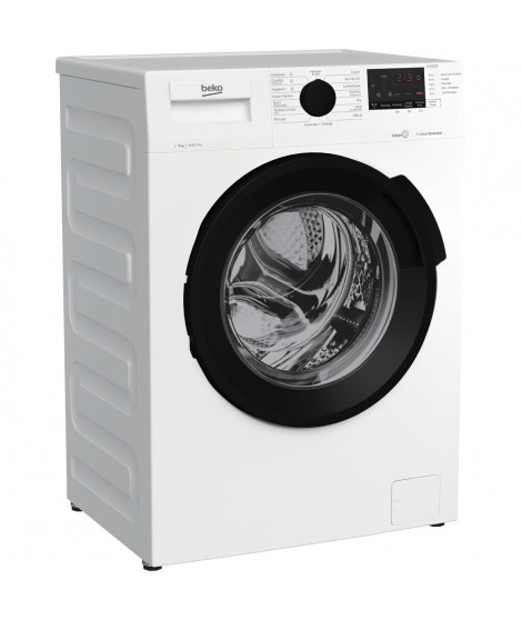 Lave-linge hublot BEKO WTV94221BW - 9 kg - Induction - L60cm - 1400 trs/min - Classe A - Blanc