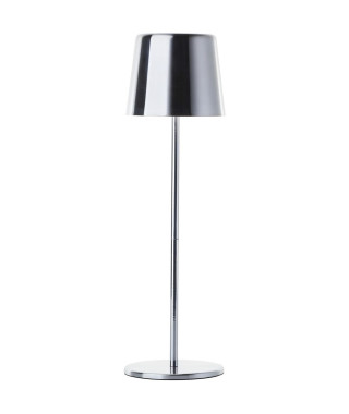 Lampe a poser d'extérieur - BRILLIANT - XAANA - Rechargeable - Chrome - LED - 2W - 160lm - CCT - DIM - USB - IP44