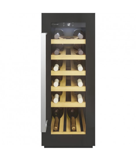 CANDY Cave a vin de service encastrable CCVB 30F/1 - 20 bouteilles - 39 dB - H 81,8 cm x L 30 cm