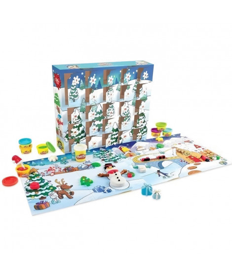 Calendrier de l'Avent PLAY-DOH - 24 surprises - 24 Pots de pâte - tapis d'activité pour enfants des 3 ans