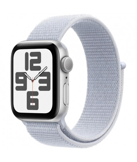 Apple Watch SE GPS - 40mm - Boîtier Silver Aluminium - Bracelet Blue Cloud Sport Loop