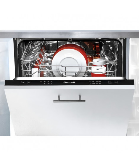 Lave-vaisselle intégrable BRANDT LVE334J - 13 couverts - L60cm - 44 dB - Noir
