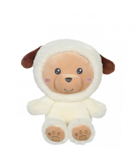 Peluche Chien Hoody Pets - GIPSY TOYS - Creme, 24 cm