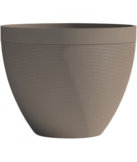 Pot de fleurs - GARDEN ID - Green Care Impact Taupe - 50 x 41 cm - Garanti 10ans - 100% recyclé - Résistant UV/gel