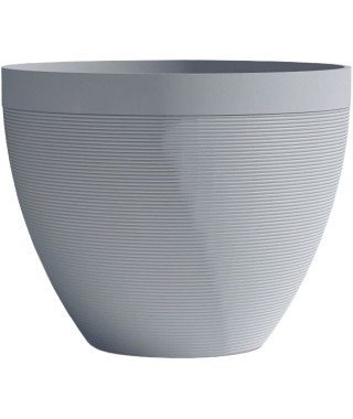 Pot de fleurs - GARDEN ID - Green Care Impact Bleu-Gris - 50 x 41 cm - Garanti 10ans - 100% recyclé - Résistant UV/gel