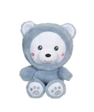 Peluche Ours Hoody Pets - GIPSY TOYS - Bleu, 24 cm
