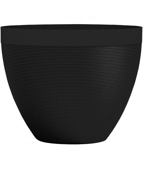 Pot de fleurs - GARDEN ID - Green Care Impact Noir-Anth - 50 x 41 cm - Garanti 10ans - 100% recyclé - Résistant UV/gel
