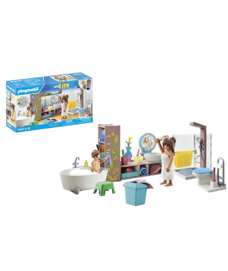 PLAYMOBIL - 71611 - Salle de bains baignoire