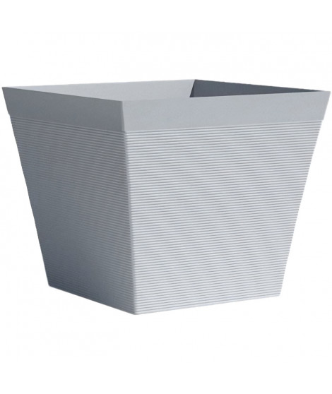 Pot carré - GARDEN ID - Green Care Impact Bleu-Gris - 39 x 33 cm - Garanti 10ans - 100% recyclé - UV/gel résistant